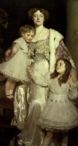 Mrs. Alfred Mond, később Lady Melchett és két lánya, Mary és Nora portréja
